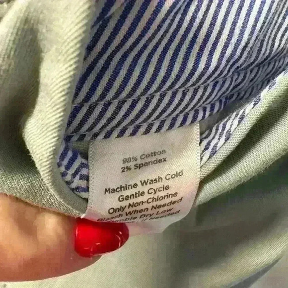 Talbots Women’s 22WP wide petite chino color mint blue - Picture 2 of 3